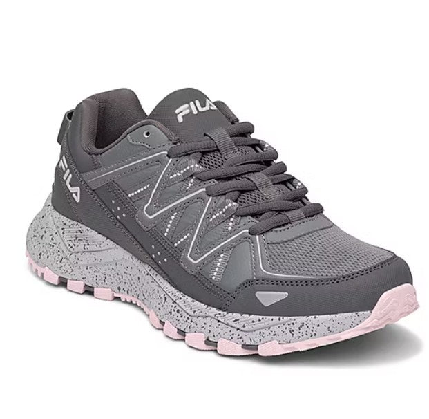 FILA Firetrail Evo Trail Womens Size 9, Walking Shoes, Gray/Pink, Grade A