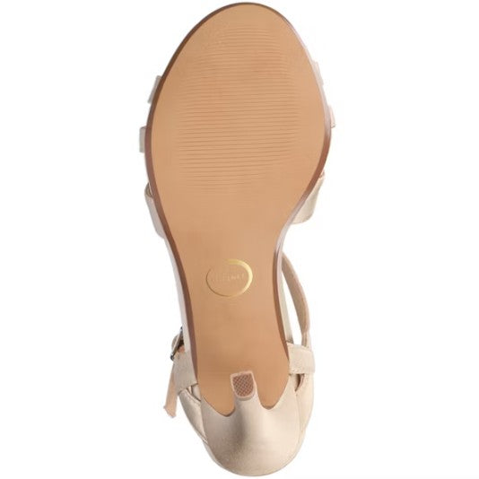 Journee Collection Women's Size 8, Valry Stiletto Dress Sandals, Satin Champagne