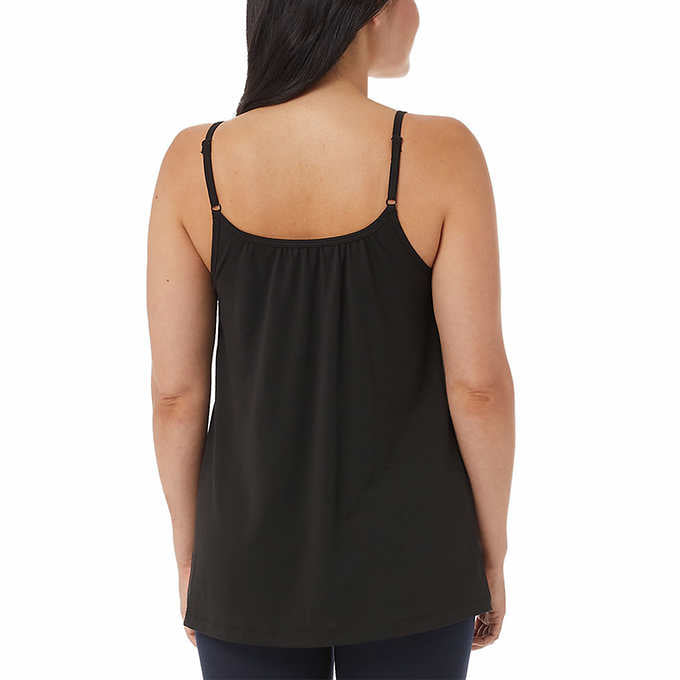 32 Degrees Ladies' Size Medium Bra Top Camisole, 2-pack, Ht. Lilac - Black