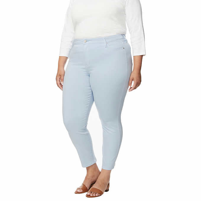 Buffalo Ladies' Size 12 Tencel Blend Ankle Pant, Light Blue (Cali Blue), Customer Return