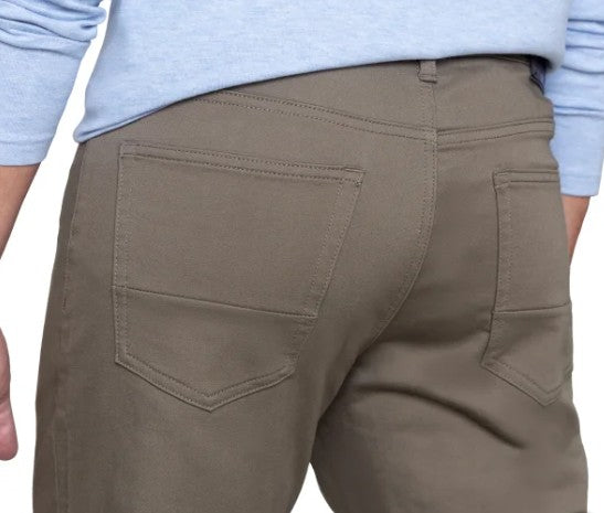 English Laundry Men's Size 40 x 32 4-Way Stretch Straight Fit Pants, Tan