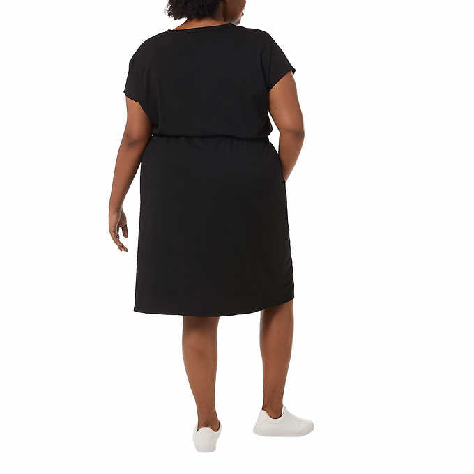 32 Degrees Ladies' Size Small, Soft Lux Short Sleeve Dress, Black