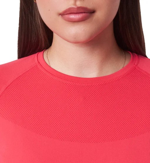 Mondetta Women's Size Small (4-6) Short Sleeve Seamless Tee Shirt, Pink