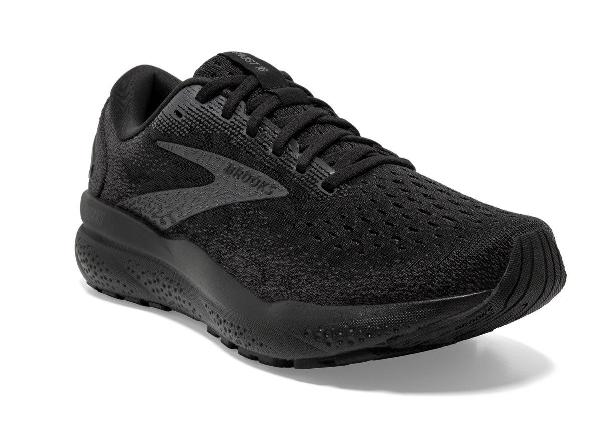 Brooks Ladies' Size 6.5 Ghost 16 Run & Walk, Neutral Shoes, Black/Black/Ebony