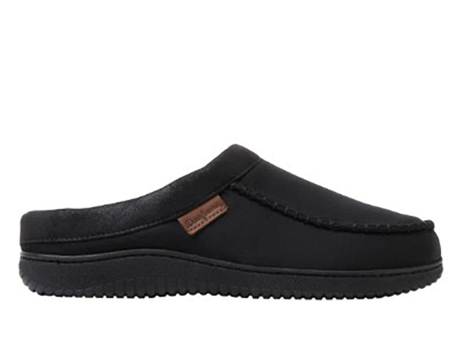 Dearfoams Mens' Size Medium (9-10) Indoor/Outdoor Slipper, Black New with Tags