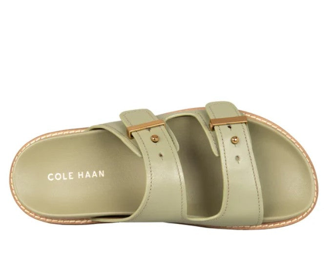 Cole Haan Women's Size 7 B Marisol Footbed Sandals, Oil Green Leather