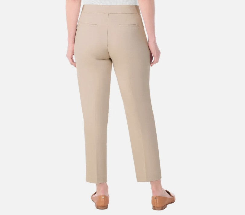Hilary Radley Ladies' Size Small (4-6) Crepe Pull-On Pants, Beige