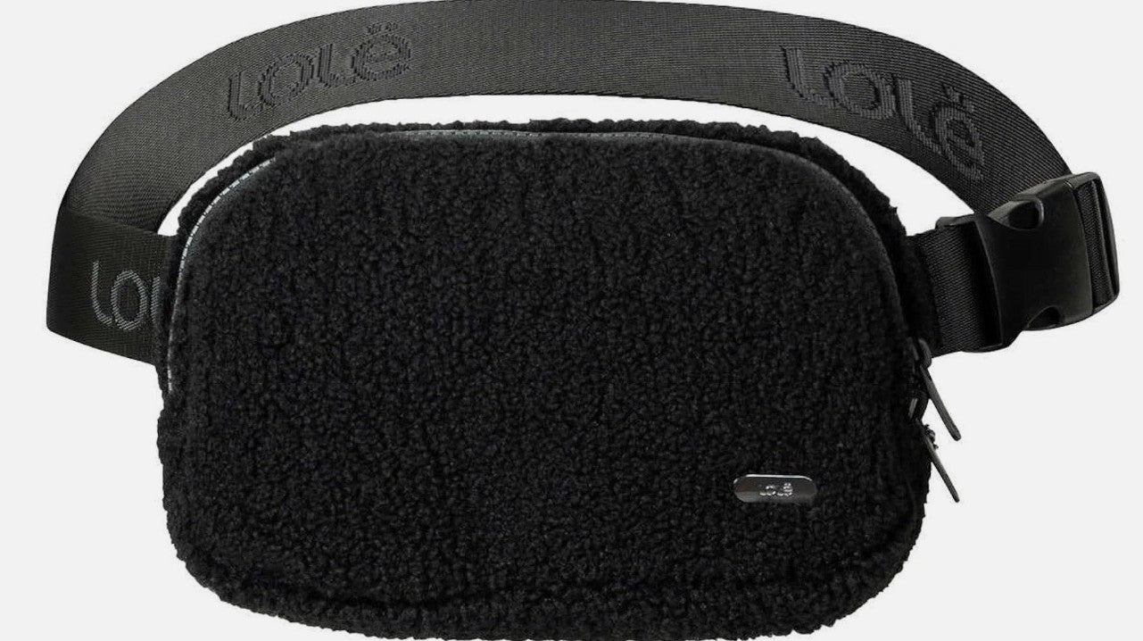 Lole Unisex Fleece Belt Bag, Black