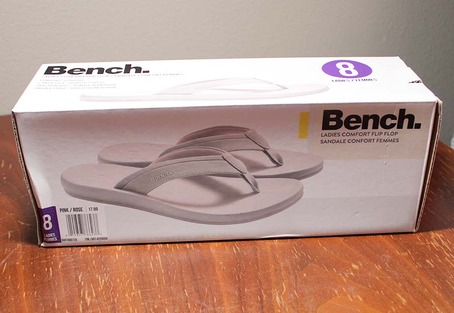 Bench Ladies' Size 8 Comfort Flip Flops Sandals, Pink, New in Box