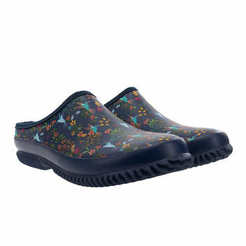 Western Chief Ladies' Size 6, Garden Clog, Navy Hummingbird, Customer Return