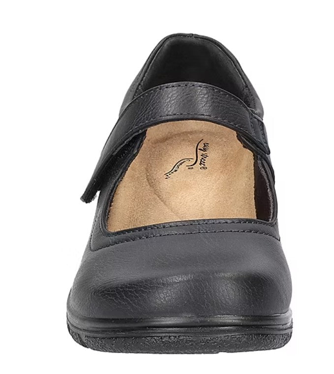 Easy Street Archer Women's Size 6.5 WW, Round Closed Toe Mary Jane Shoes, Navy