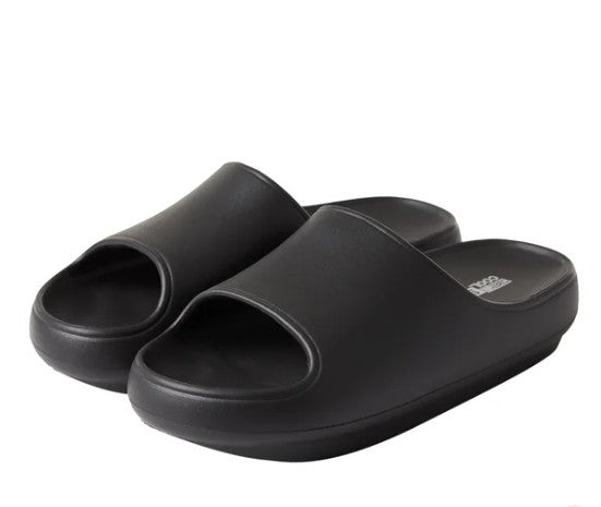 32 Degrees Unisex Size Large (W 9-10/M 7-8) Cushion Slide Sandals Black, Grade A