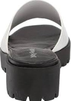 Arizona Jean Co Women's Size 8, Raven Platform Slide Sandals, Black & White