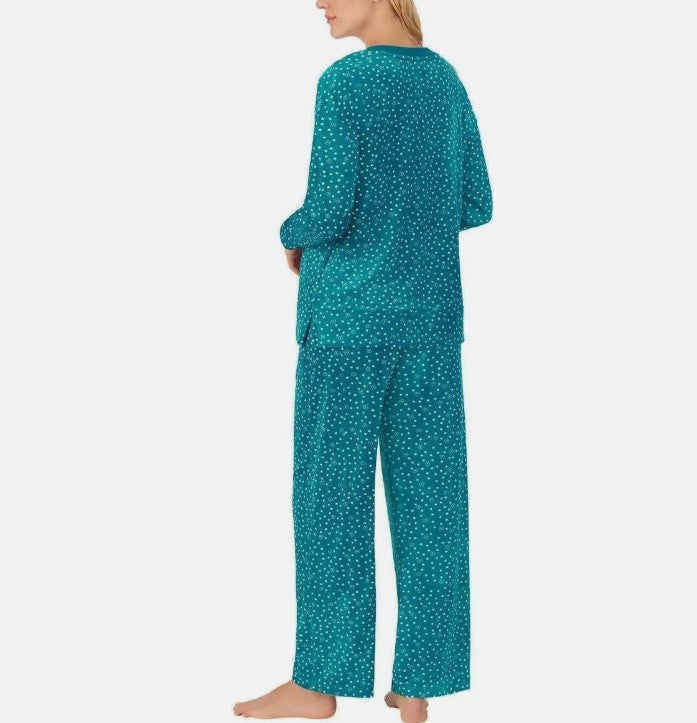 Nautica Ladies' Size X-Large (18-20), 2-PC Silky Fleece Pajamas Set, Blue (Teal)