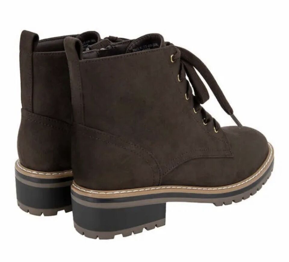 Kensie Kasha Ladies' Size 11 Lace Up Boot, Brown, New ships without Box