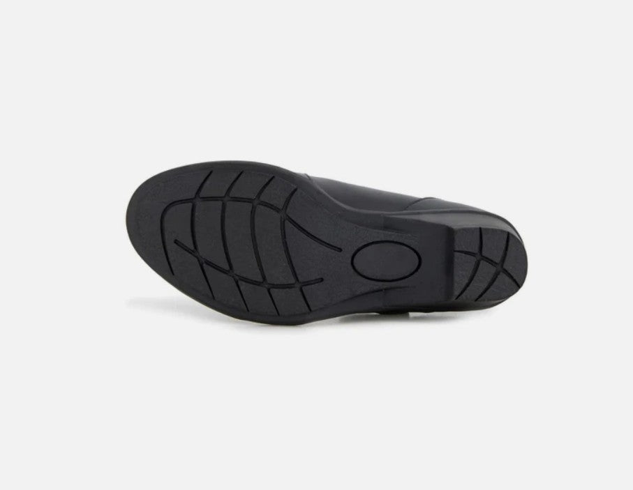 JBU Kyley Ladies' Size 7.5 Heeled Adjustable Comfort Shoes, Black