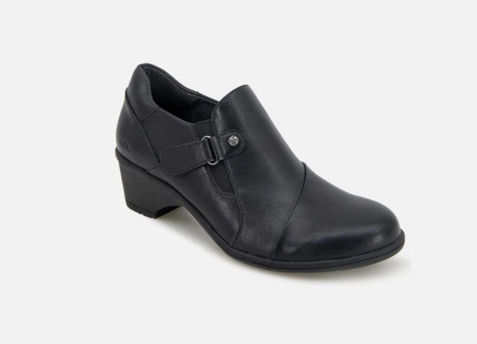 JBU Kyley Ladies' Size 7.5 Heeled Adjustable Comfort Shoes, Black, Return