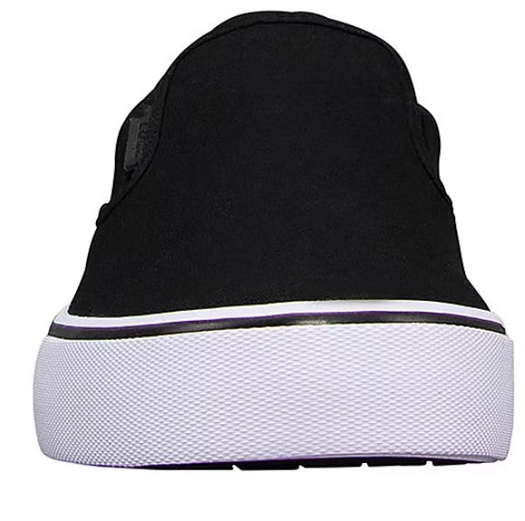 Lugz Men's Size 8.5 Wide, Clipper Slip-On Canvas Sneakers Shoes, Black-White