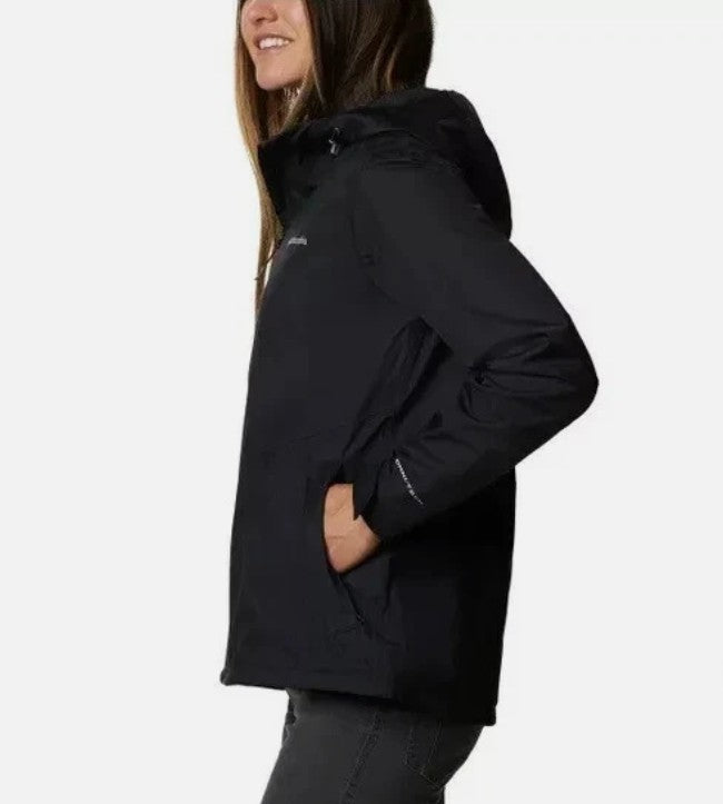 Columbia Ladies' Size Large, Lowland Ultra Rain Jacket, Black, New (NO TAGS)