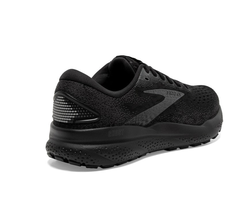 Brooks Ladies' Size 6.5 Ghost 16 Run & Walk, Neutral Shoes, Black/Black/Ebony