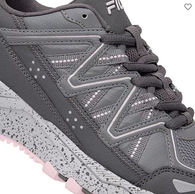 FILA Firetrail Evo Trail Womens Size 9, Walking Shoes, Gray/Pink, Grade A