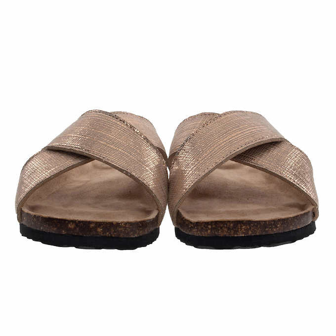 Western Chief Ladies’ Size 7 Crossband Sandal, Gold NEW Ships without box