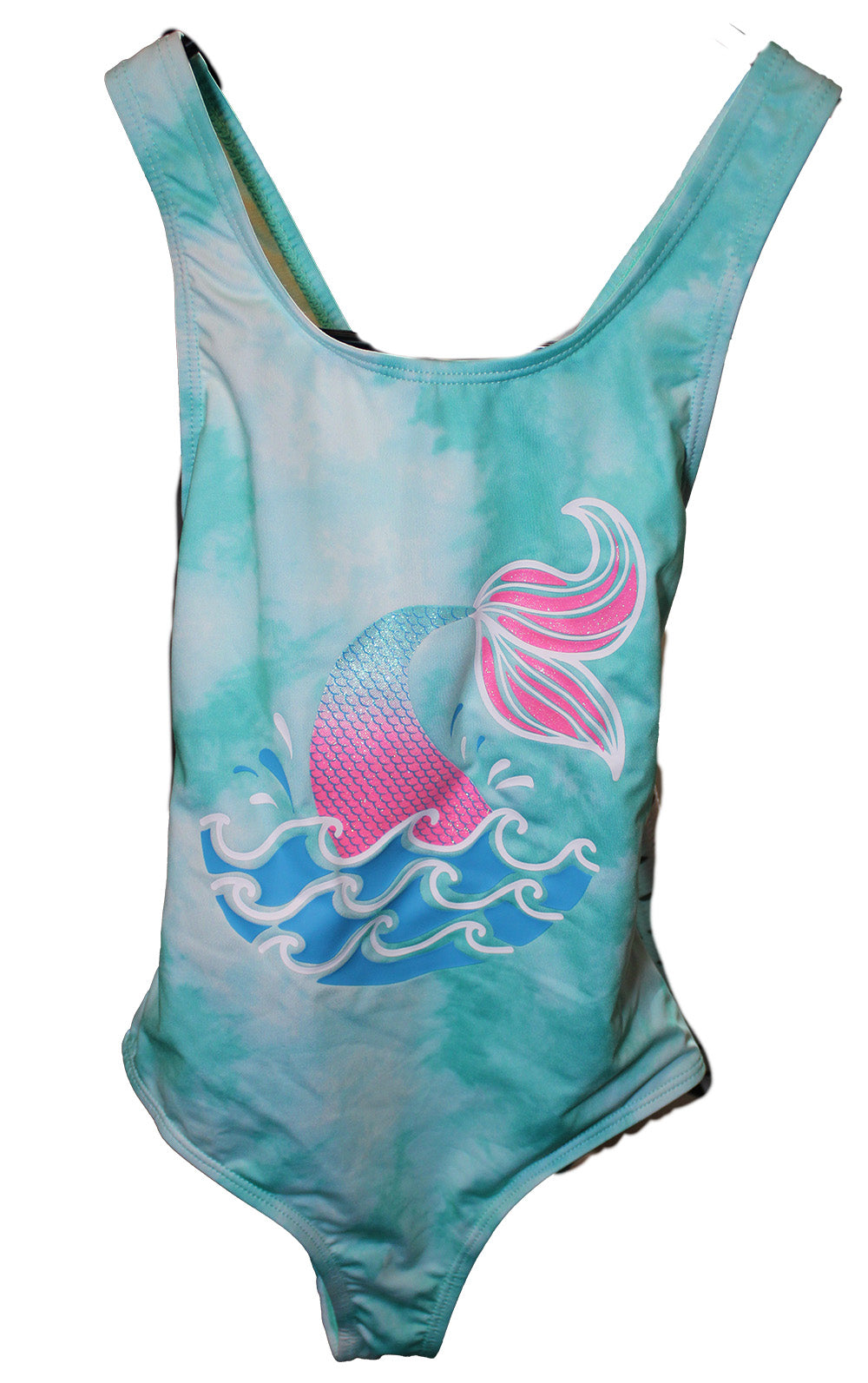 Lands End Girl's Size Small (7/8) Swim Set, Rash Guard Hoodie and Swimsuit