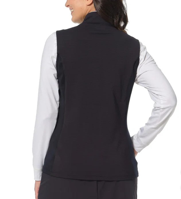 Greg Norman Women's Size Large (12-14) Ribbed Vest, Black