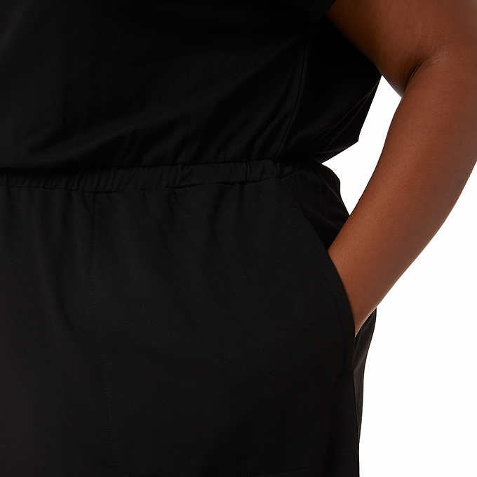 32 Degrees Ladies' Size Small, Soft Lux Short Sleeve Dress, Black