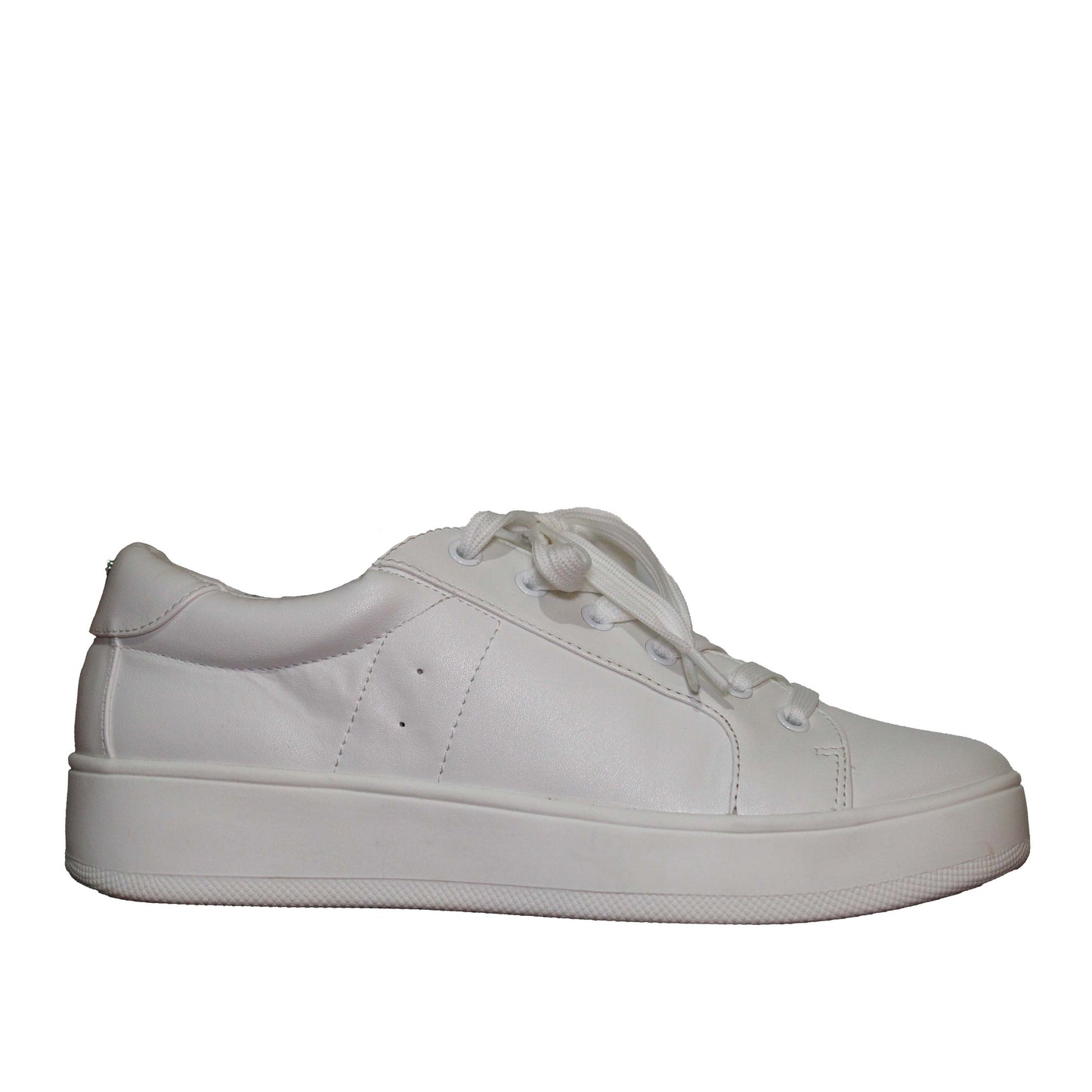 Steve Madden Ladies' Size 9 Classic Court Sneaker, White, Customer Return