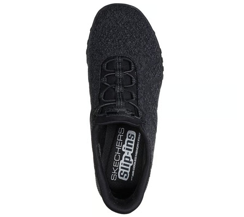 Skechers Slip-ins, Women's Size 10, Breathe-Easy Knitty Waves, Black, New-NO BOX