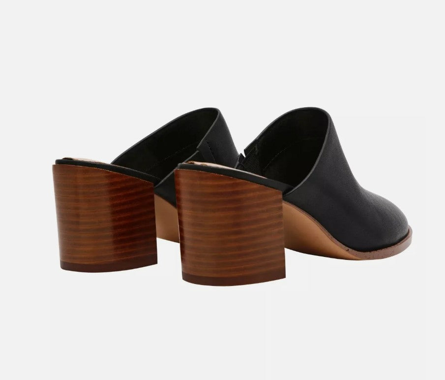 DV by Dolce Vita Ladies' Size 7.5 Heeled Mules Shoes, Black, New in Box