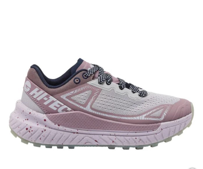 Hi Tec Ladies' Size 7 Lace-up Trail Shoes Sneakers, Purple, Customer Return