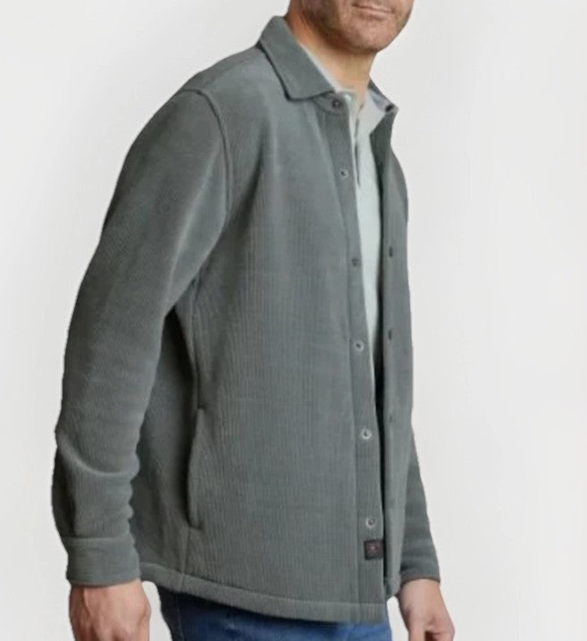 Copper & Oak Men's Size Medium Shirt Jacket Soft Corduroy, Gray
