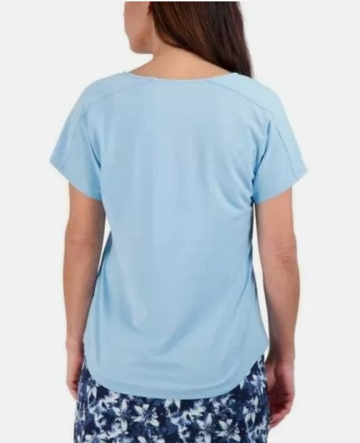 Tranquility by Colorado Clothing Ladies' Size Small Short Sleeve Top, Sky Blue