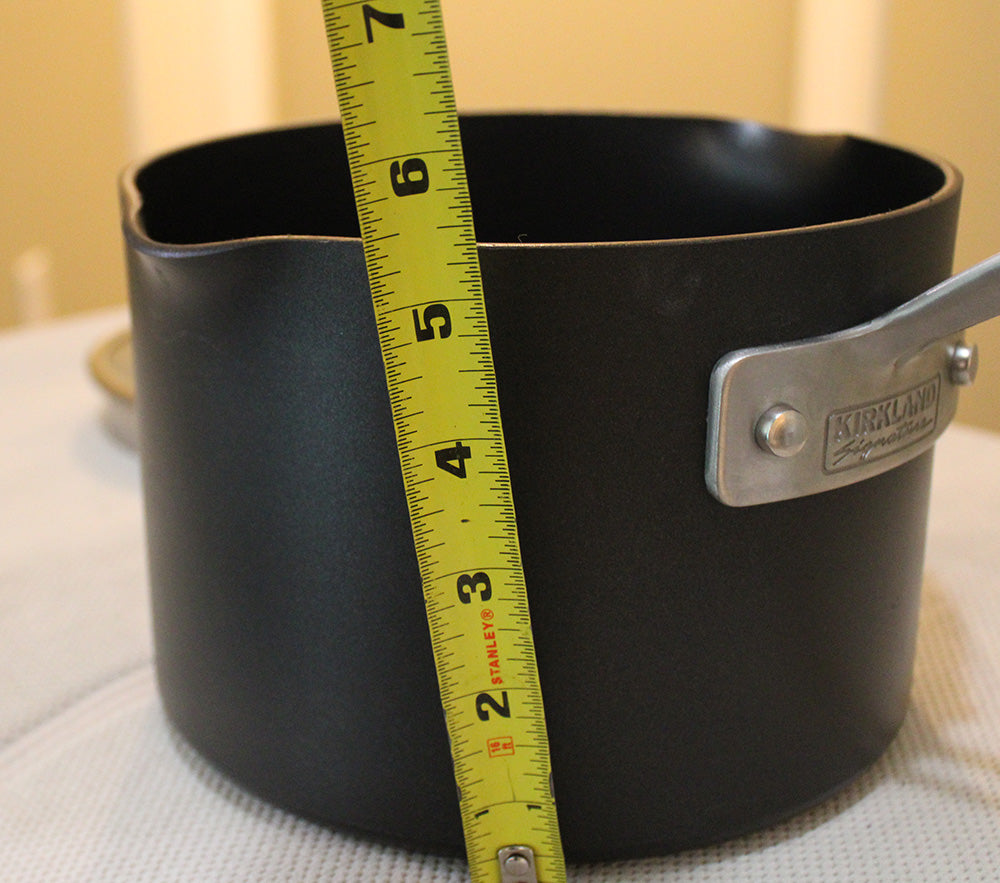 Kirkland Signature 3-qt. Covered Saucepan Non-Stick Hard Anodized Aluminum