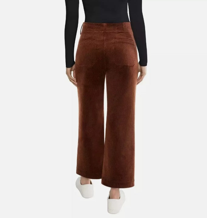 Matty M Ladies' Size XL (16) Wide Leg Corduroy Pants, Brick Red