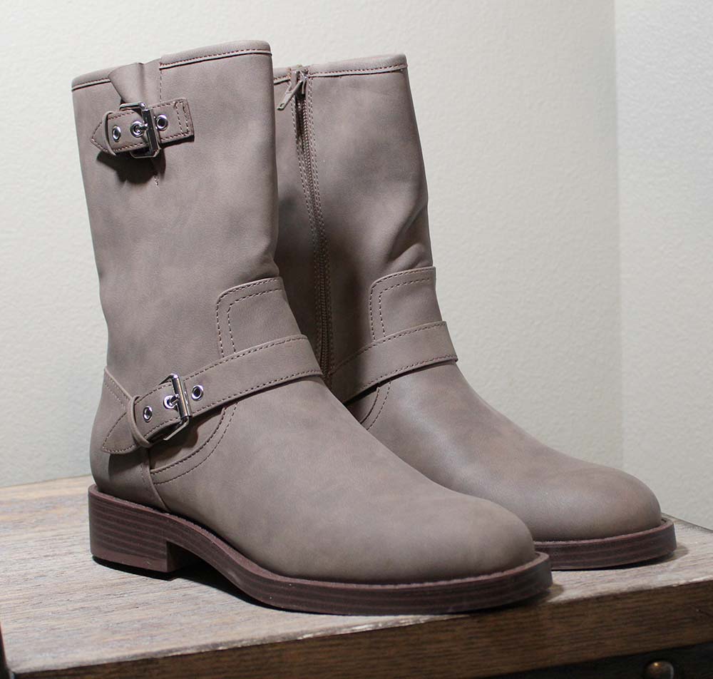 Dolce Vita Ladies' Size 9, Moto Style Boots, Dark Taupe, Customer Return
