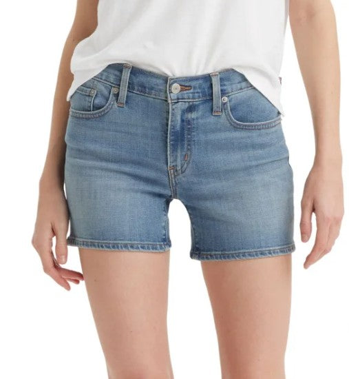 Levi's Ladies' Size 6 (28 in. Waist) Mid-Length Shorts, Light Blue
