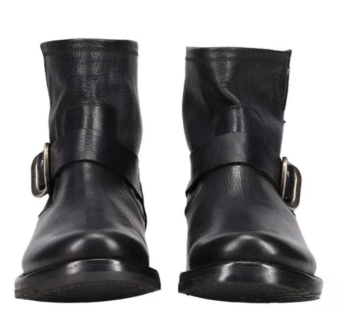 Frye Ladies' Size 7 Leather Bootie Pull On Boots, Black, New in Box
