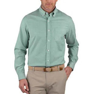 Tailor Vintage Men's Size X-Large Oxford Long Sleeve Button Down Shirt, Green