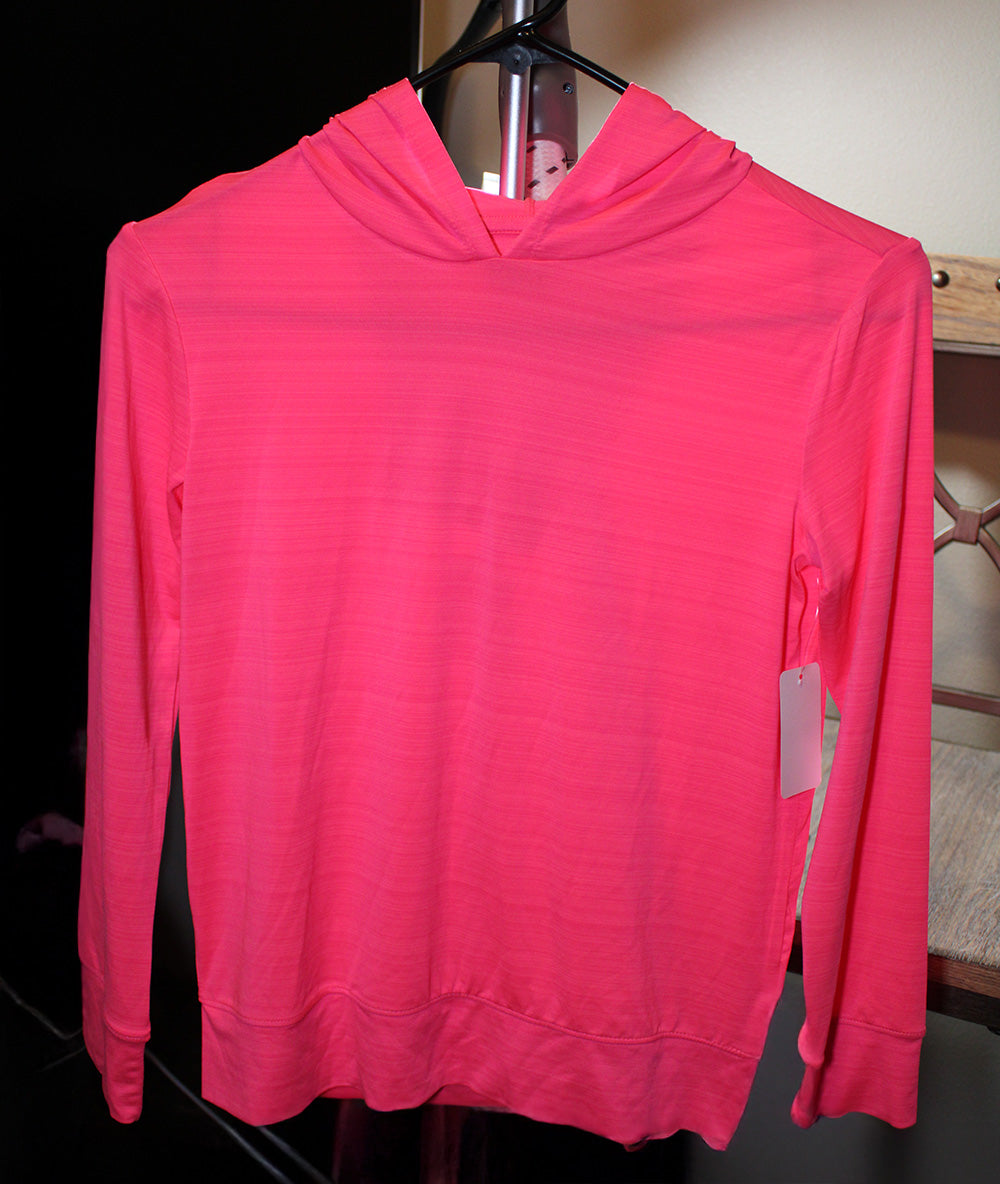 Lands End Girl's Size Small (7/8) Swim Set, Rash Guard Hoodie and Swimsuit