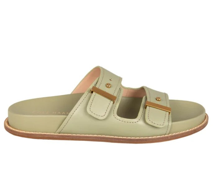 Cole Haan Women's Size 7 B Marisol Footbed Sandals, Oil Green Leather
