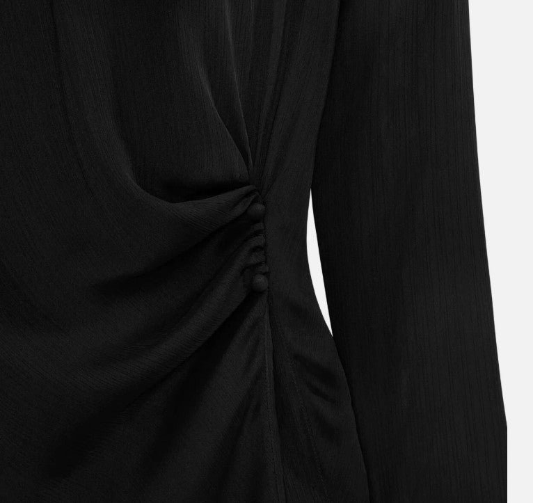 Ted Baker Ladies' Size XL (16) Long Sleeve Blouse, Black