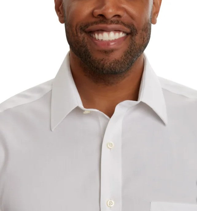 Kirkland Signature Men's 16.5 Neck x 33 Sleeve Tailored Fit Dress Shirt, White