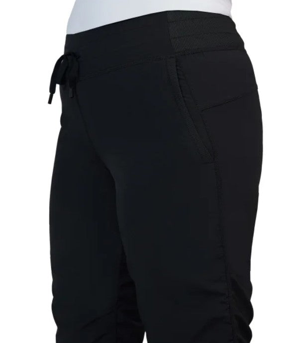 Kirkland Signature Women's Size XXL (16-18) Woven Active Pants, Black