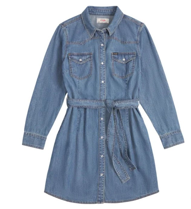 Wrangler Ladies' Size XL (16) Denim Dress, Blue