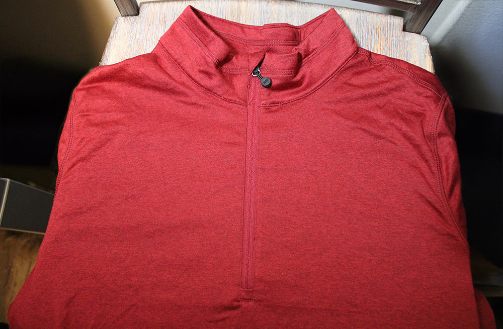32 Degrees Heat Men's Size Medium Qtr Zip Long Sleeve Shirt, Red, New w/o Tags