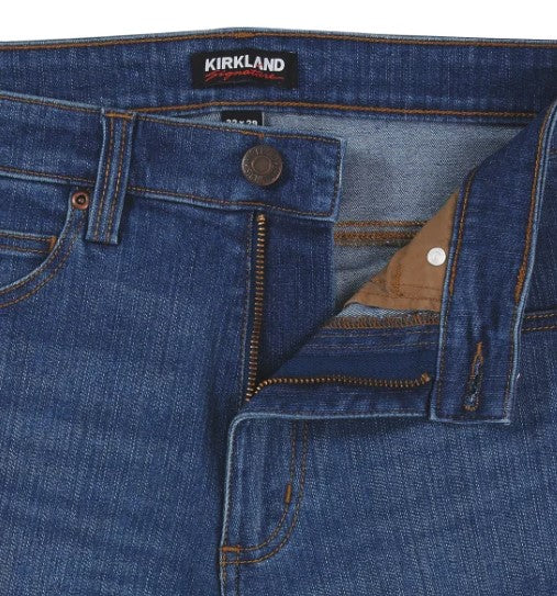 Kirkland Signature Men’s 34x30 Jeans Straight Fit 70% Cotton 30% Polyester, Blue
