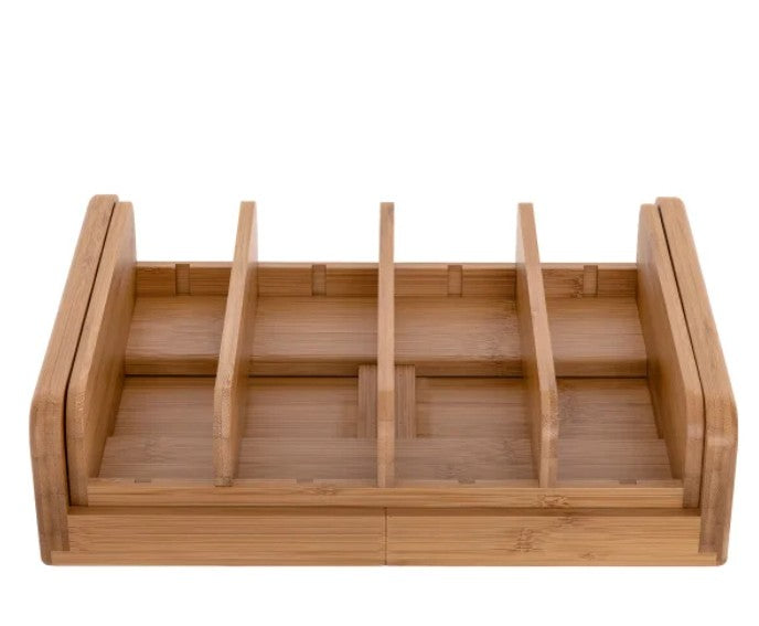 Seville Expandable Cabinet and Pantry Organizer, Bamboo, Open Box